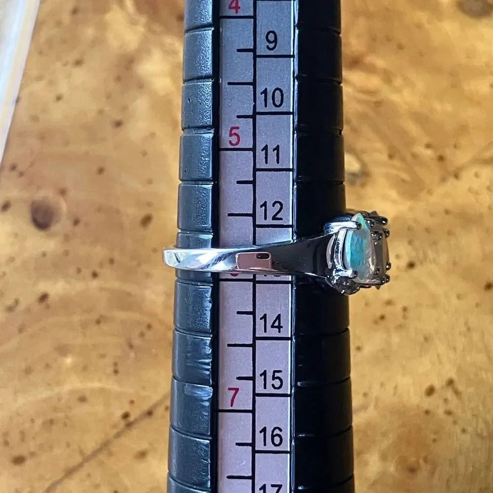 Natural Ethiopian Opal Sterling Silver Ring Size 5.75